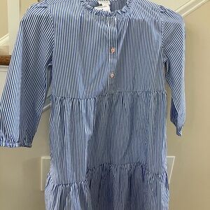 Crewcuts stripe shirt dress w neon detail NWT size 10